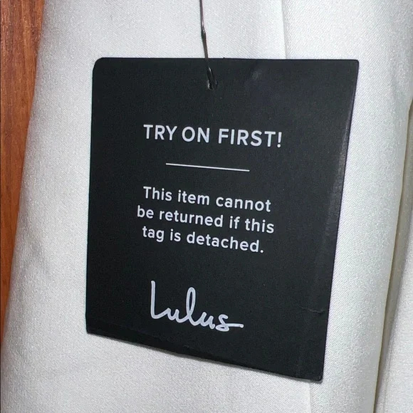 Lulu's Cream Ruffle V-Neck Mini Dress - Picture 3 of 3